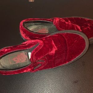 Red velvet Vans